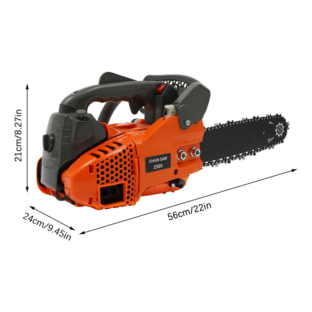 25.4cc 2-Stroke Petrol Powered Engine Chainsaw Top Handle Chainsaw Manual Start