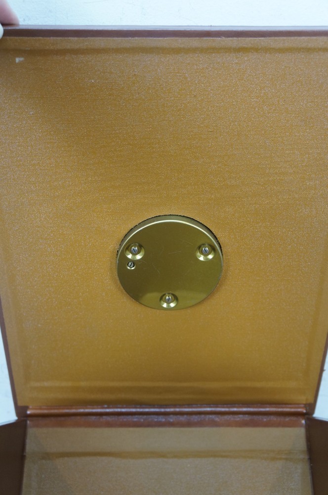 1952 Moco West German Leather Desktop Barometer Document Box 13"