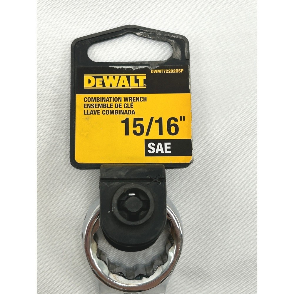 DEWALT 15/16 SAE Combination Wrench DWMT72202OSP 12-Point Chrome Tool Long Panel