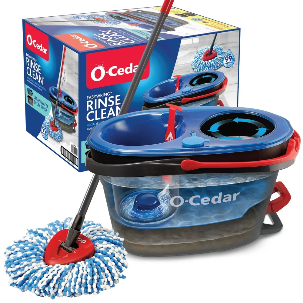 O-Cedar  RinseClean Spin Mop With Bucket, Free shipping!!