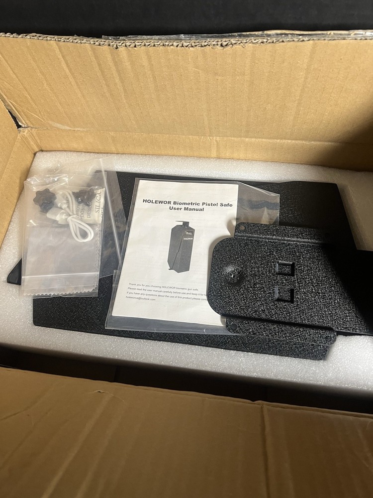 HOLEWAR Biometric Drop Down Handgun Pistol Safe, Fingerprint Quick Access