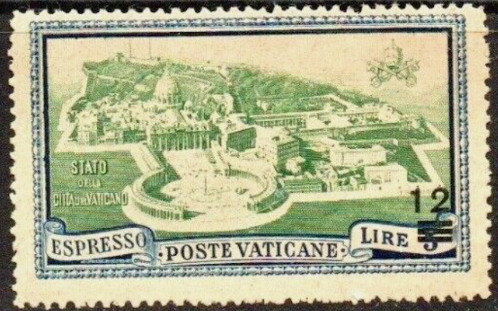 [OOS] Vatican #Mi125 MNH 1945 City Views Espresso [E8]