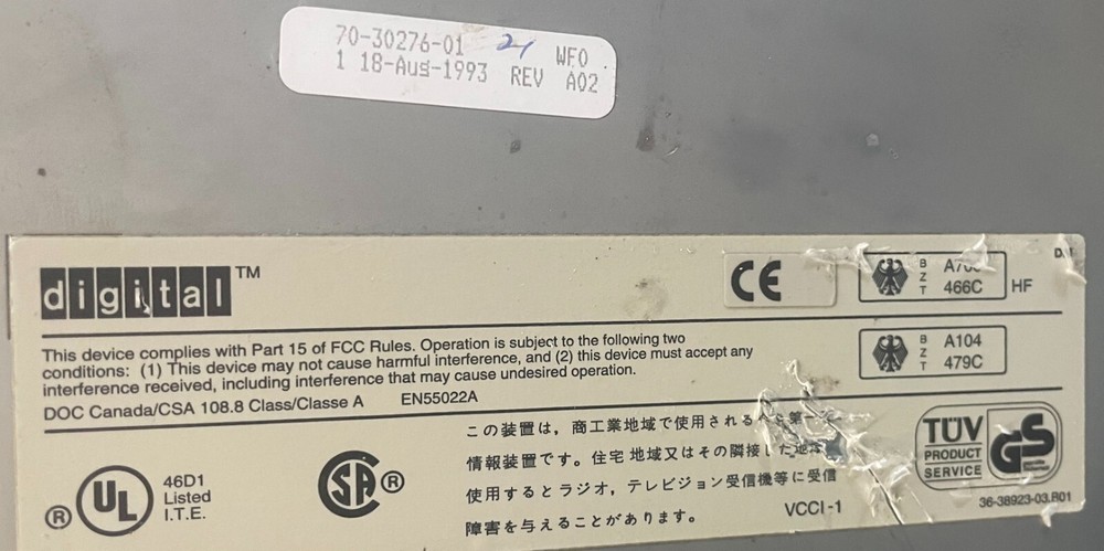 Vintage Digital DEC 3000/600 Model PE42A-BA Workstation