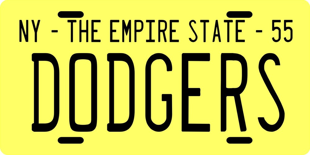 Brooklyn Dodgers 1955 New York License plate
