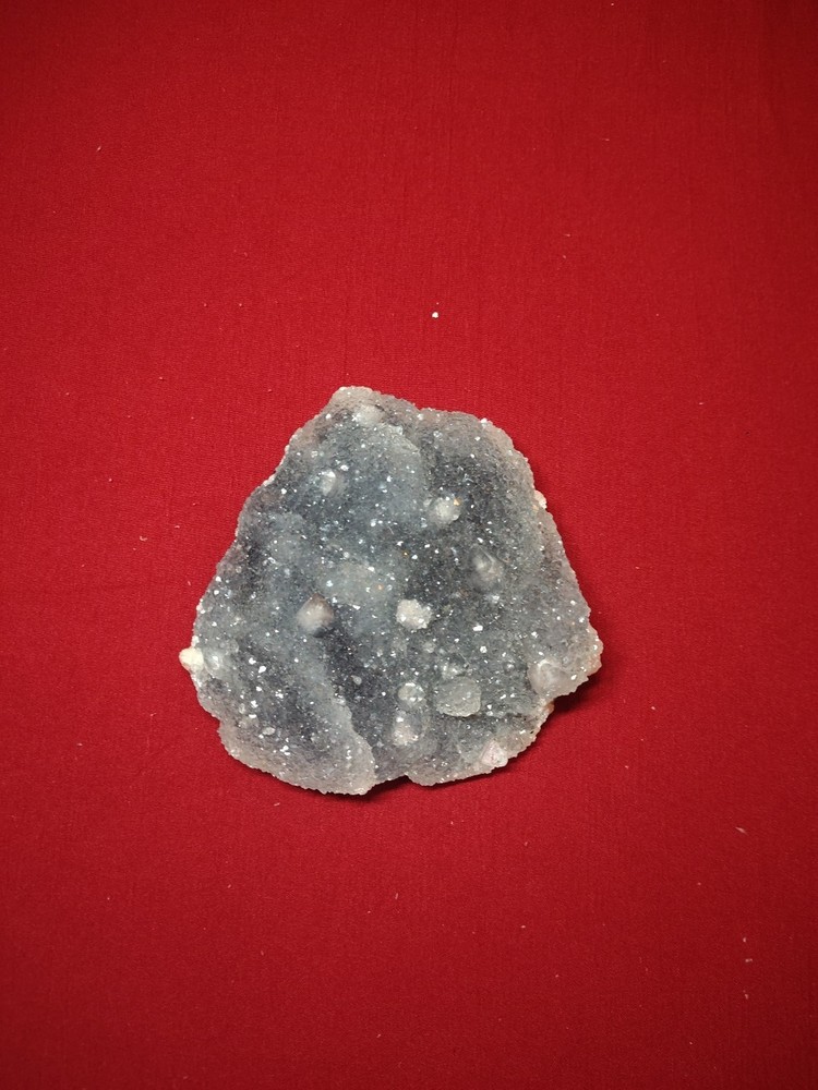 Apophyllite On Blue Chalcedony Cluster From India