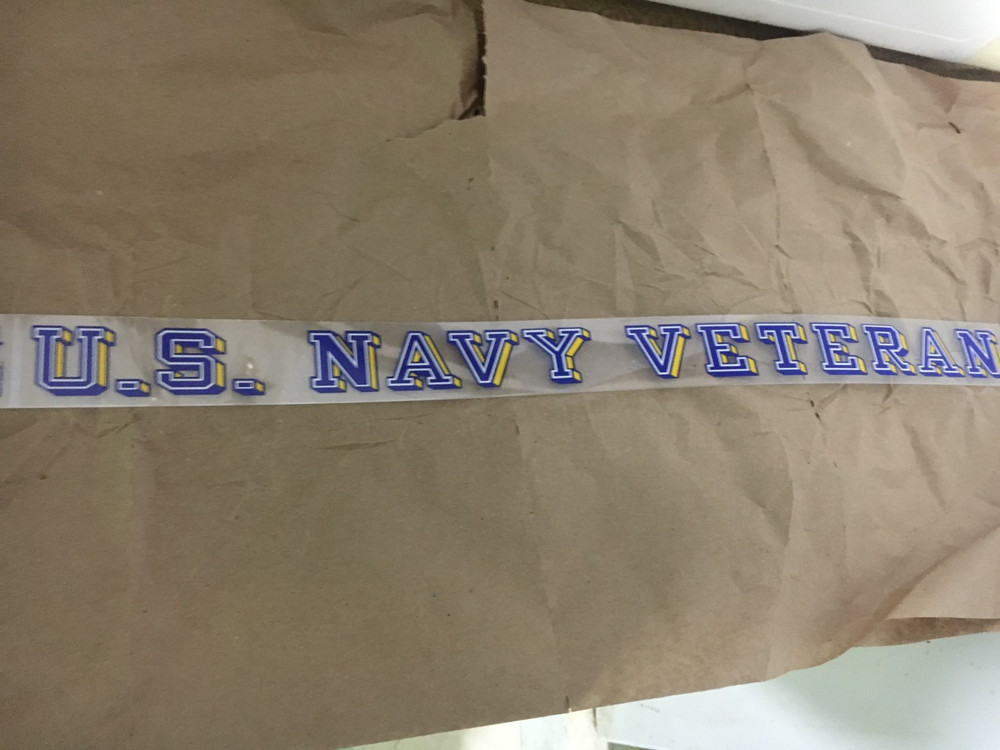 USN U.S. NAVY Veteran Window Decal (Applied outside)*