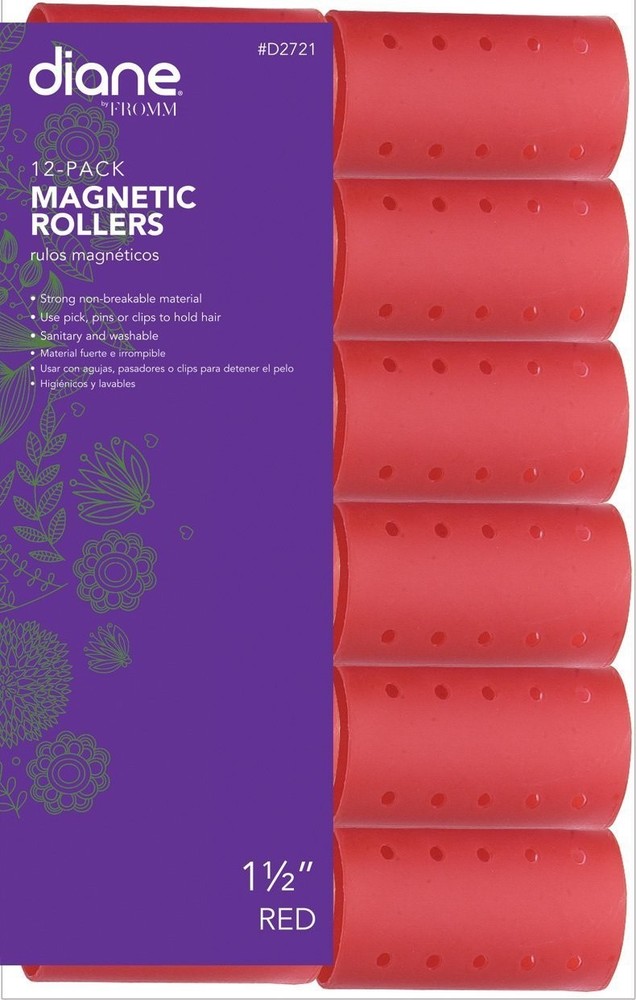 Diane Magnetic Roller - Red - 12 Pack