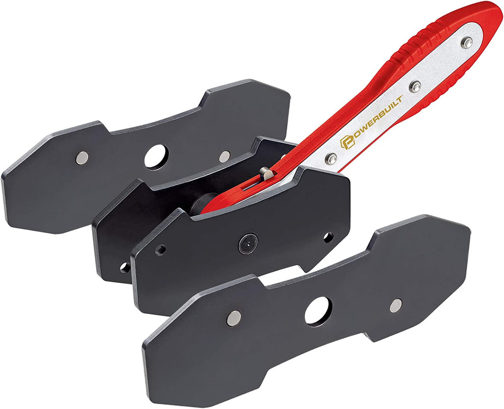 Ratcheting Caliper Piston Tool Set, Brake Caliper Press, Size Range:1-1/2” to 2-