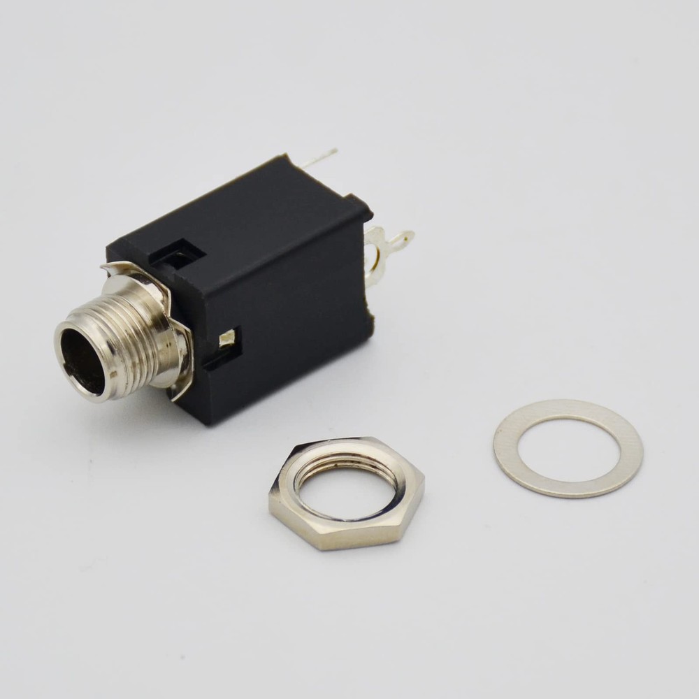 Audio 1/4" Jack Female 6.35mm TRS Stereo Panel Mount Socket Guitar Input Jack...