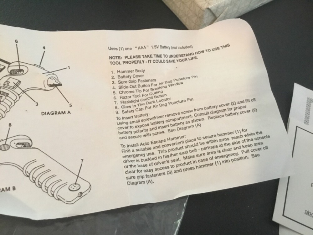 G68 Emergency Car Escape Hammer Pre Wrapped Gift