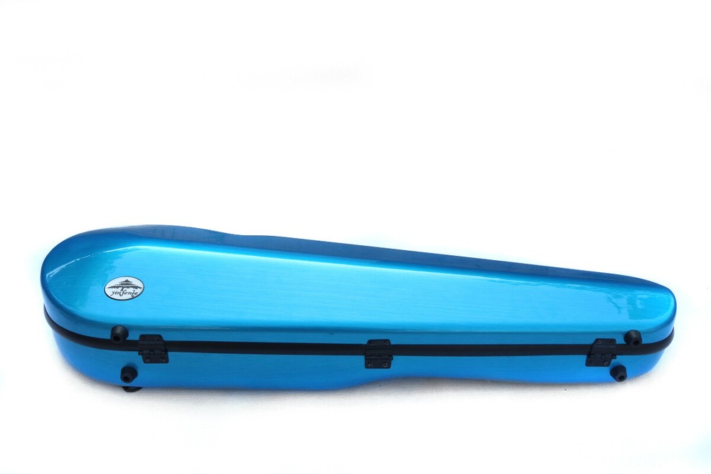 Blue Violin case 4/4 Light Strong Hard Shell Case with Straps 2 PCS Bow Holder