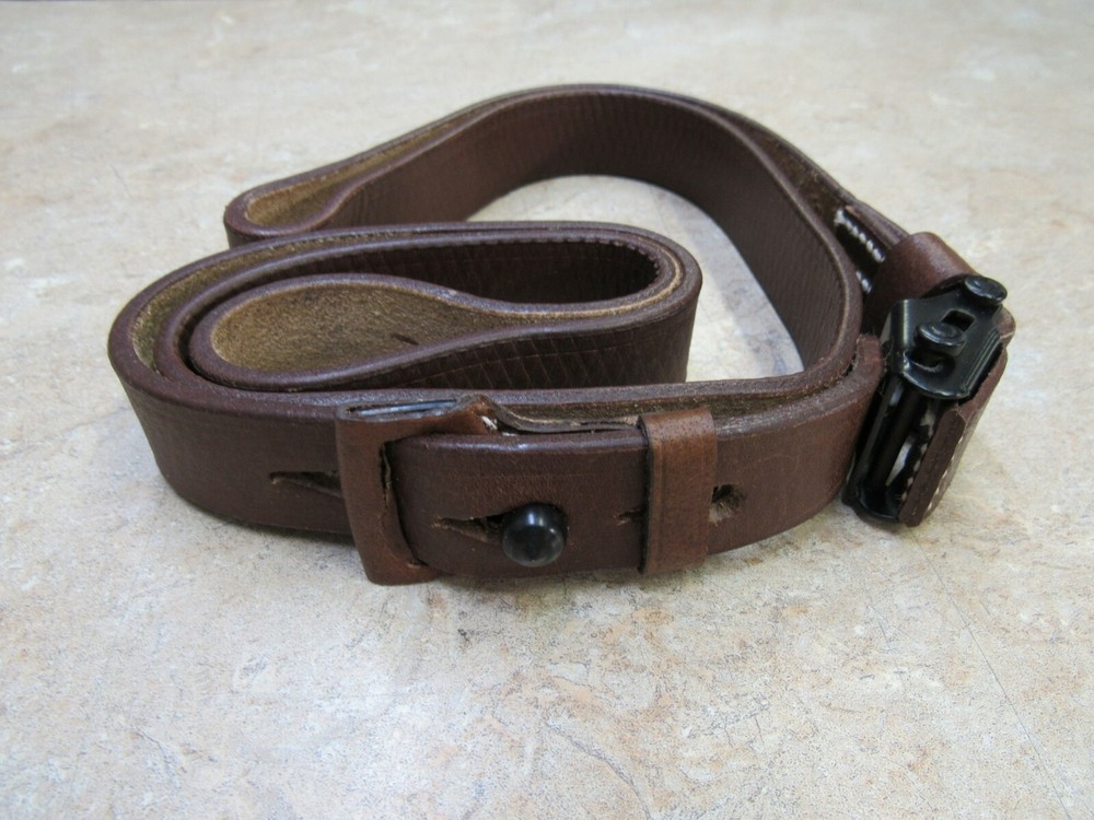 WW2 German K98 Mauser Leather Sling Maker Code & Date Stamp Yugo M48 Repro