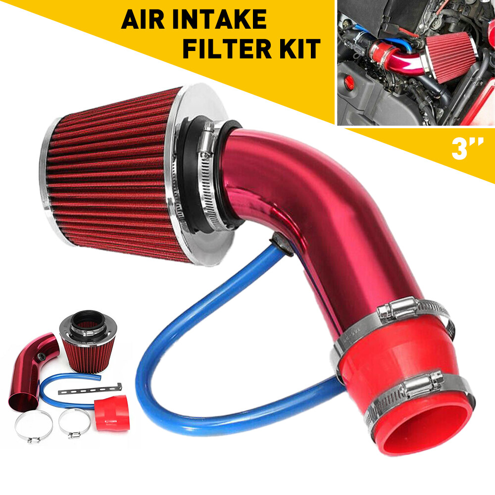 Universal Car Cold Intake Air Pipe Filter Set Induction Tiub Flow Hose System