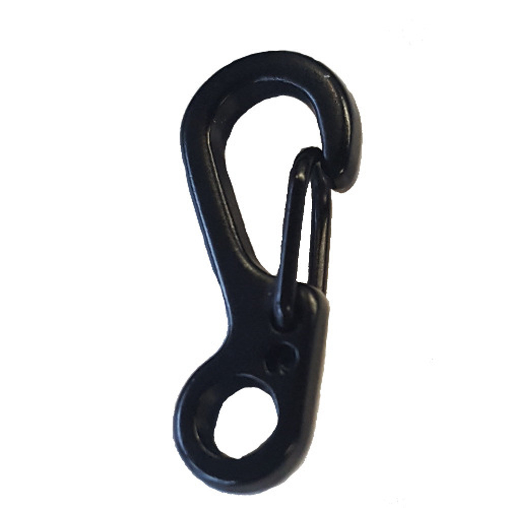 10 Pack 25mm Spring Backpack Clasp Carabiner - Black