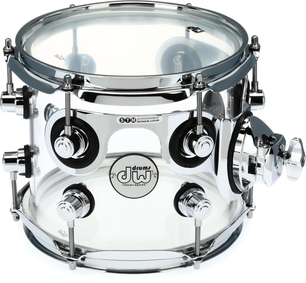 DW Design Series Clear Acrylic Tom - 7" x 8"
