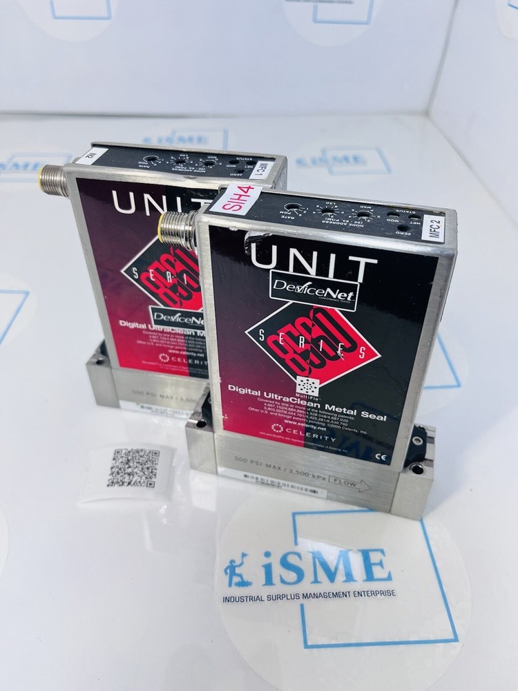 2 Sets  Celerity UFC-8565C Mass Flow Controller 6L MfloSC-16(Ar/15 SLM) MM Seal