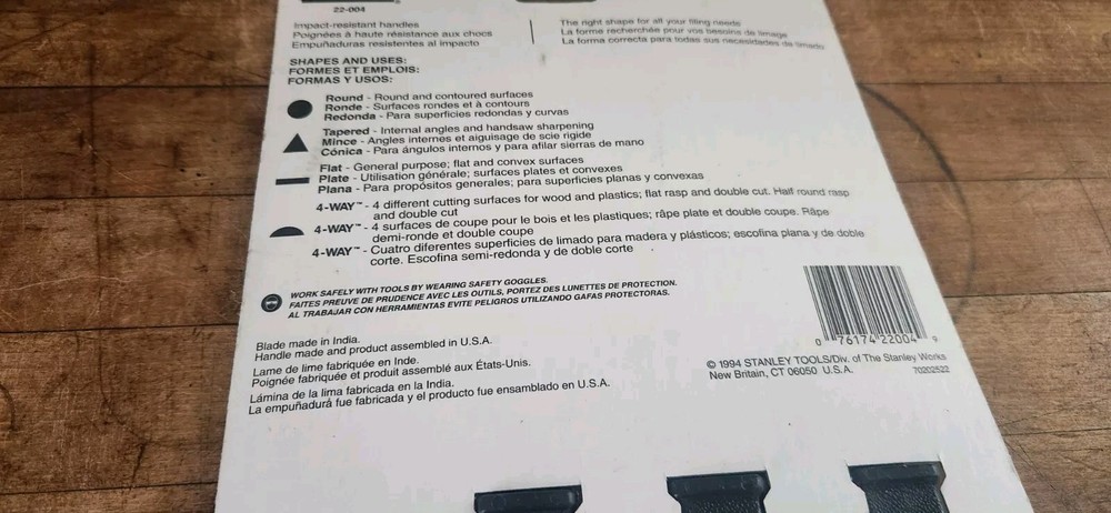 STANLEY 22-004 Hand File Set NIP