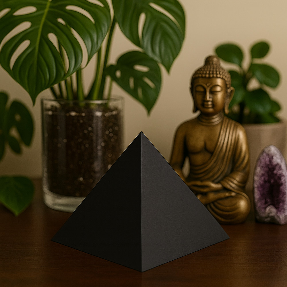 3D Printed Giza Pyramid (Black) – 7 7/8” Egyptian Replica | Display Model