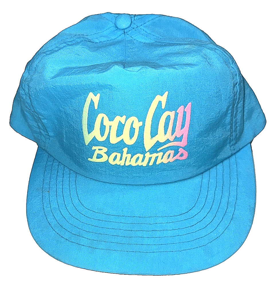 🧢Souvenir COCO CAY Teal Lightweight BEACH CAP🧢