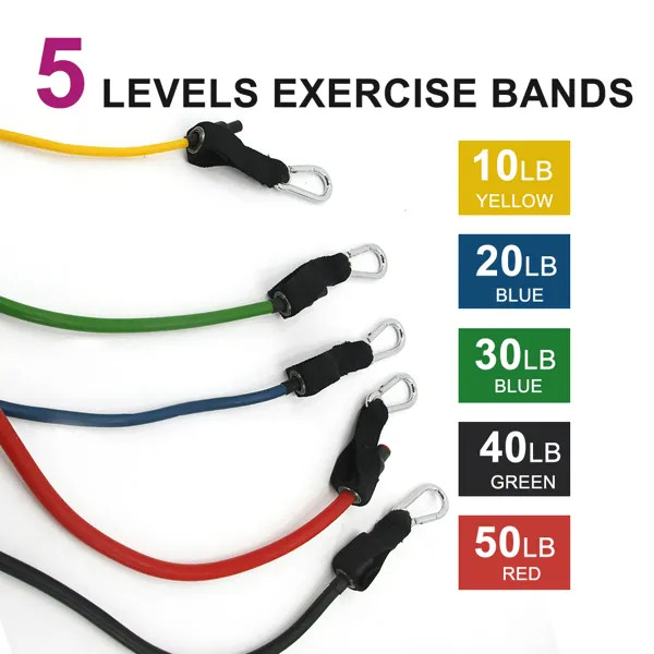 5 PC Set Resistance Band Resistance Bands, Exercise Bands, Exercise