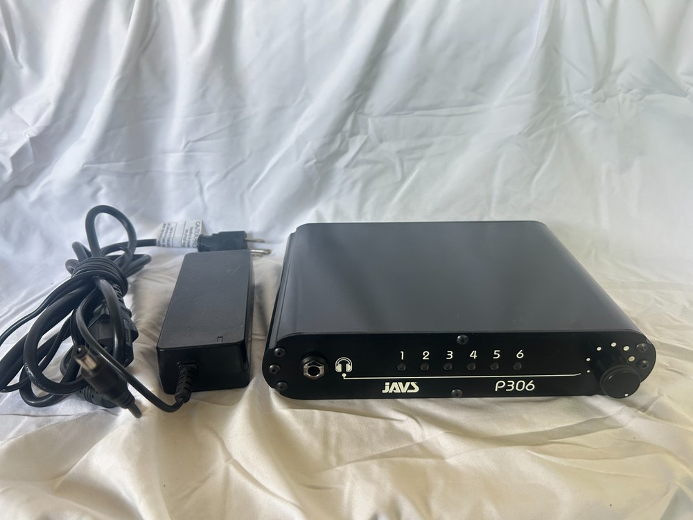 JAVS P306 6- input Audio Mixer Court System Recording Component + Power - WORKS