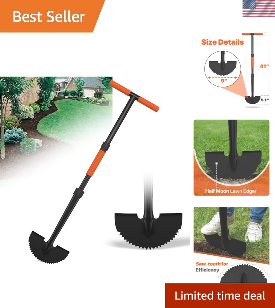 Heavy Duty 41-Inch Lawn Edger with Ergonomic Features for Effortless Precision