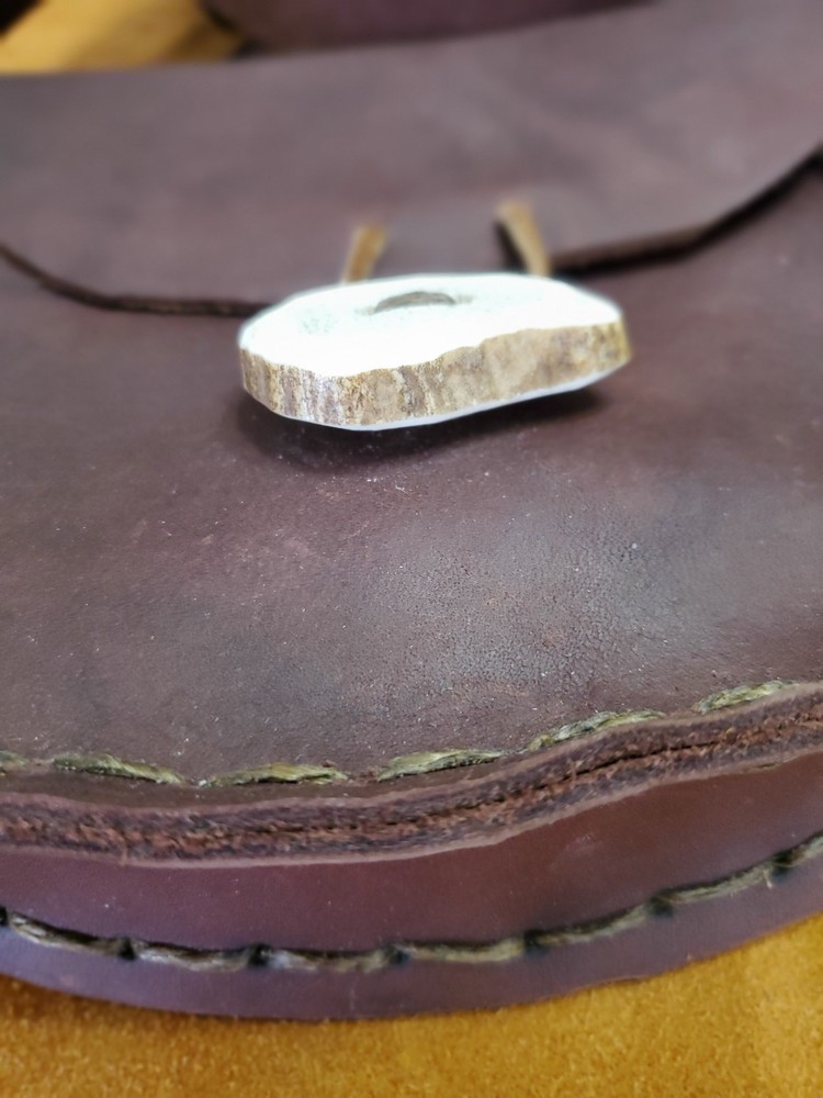 Leather Muzzleloader Possibles Bag with Crossbody Shoulder Strap