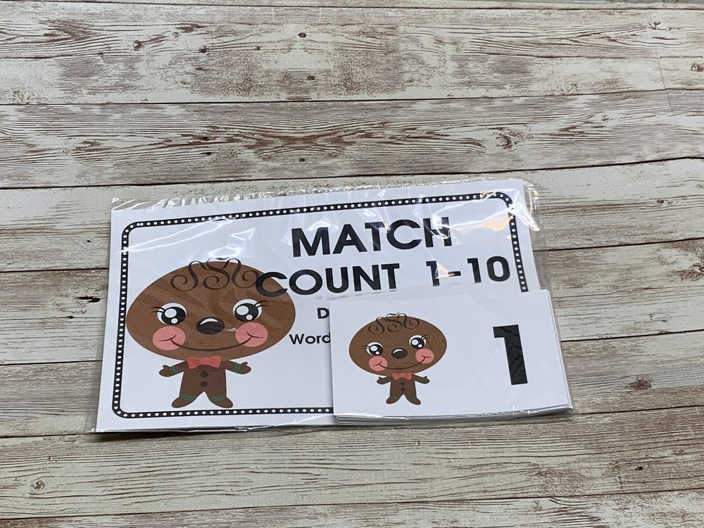 Gingerbread Boy - Themed Learning Centers - Count 0-10 Laminated