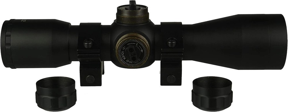 4x32 Compact Hunting Crossbow Scope with Multiple Range Reticle - Black