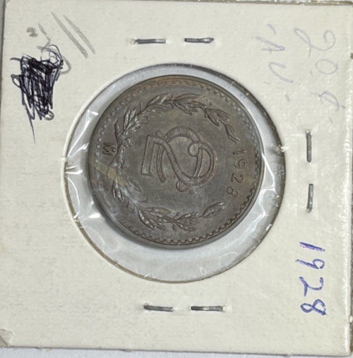 1928 Mexico 2 Centavos