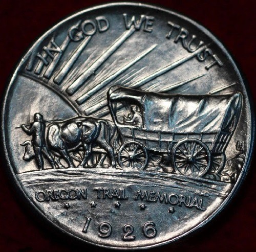 1926 Oregon Trail Commemorative Half Dollar Blast White Razor Sharp Superb Gem