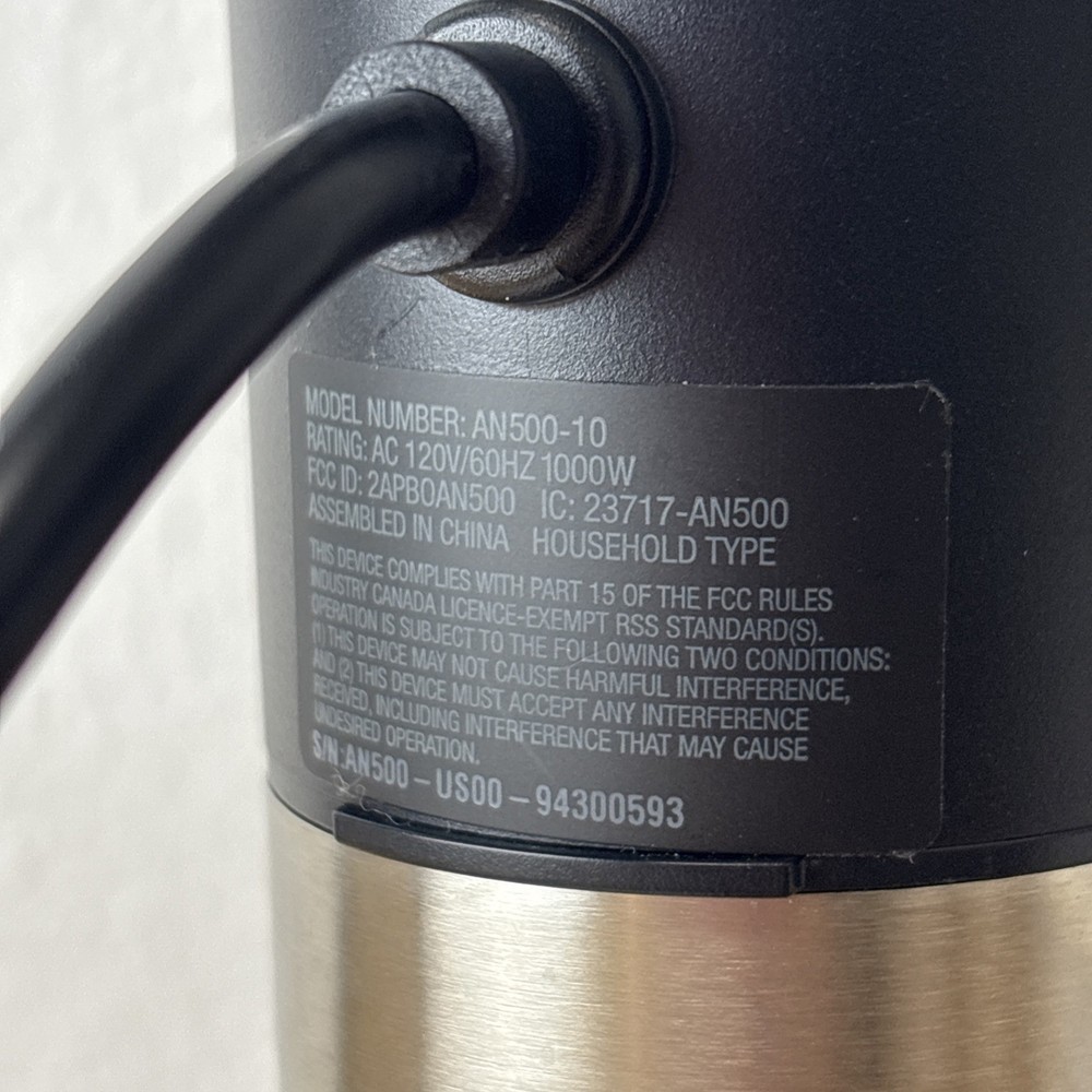 Anova Black / Silver Precision Cooker - (AN500-10)