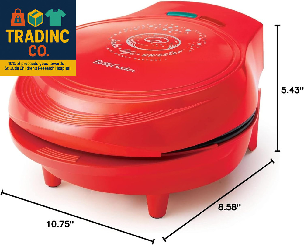 Donut Maker, Mini Donut Maker with Nonstick Surface, Mini Donut Maker Machine wi