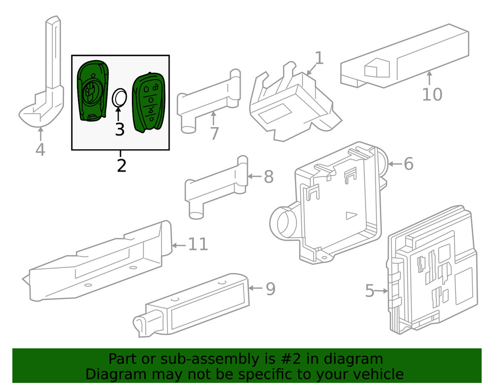 Genuine GM Transmitter 13548297