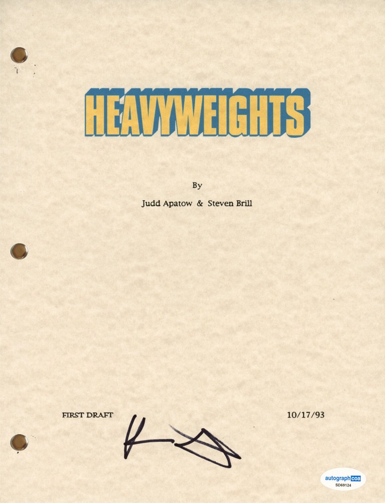 Ben Stiller "Heavyweights" Signed Autograph Movie Script Full Screenplay ACOA