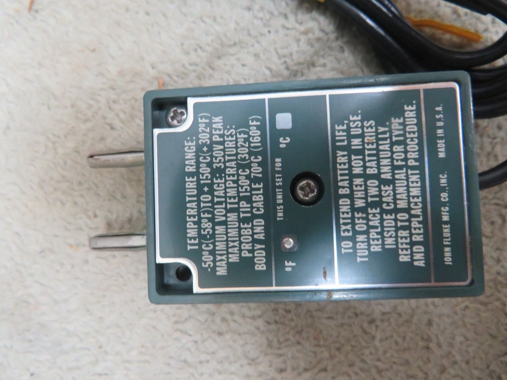 Vintage FLUKE 80T-150 Temperature Probe