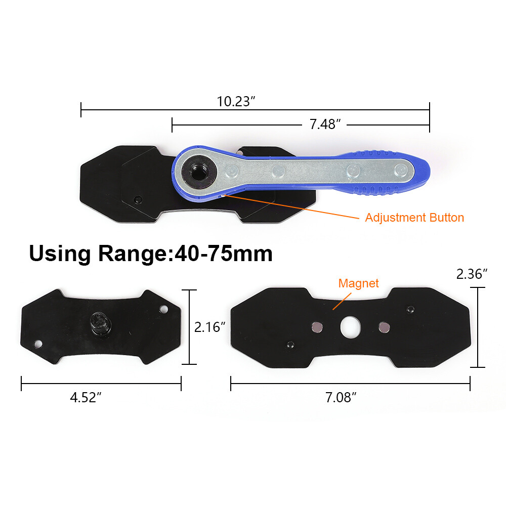 360?? Ratcheting Caliper Piston Tool Set Brake Pads Install Tool Spreader Wrench