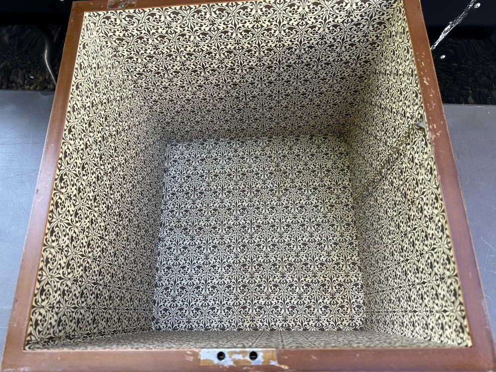 Vintage Italian MCM Burl Walnut Cube Chest