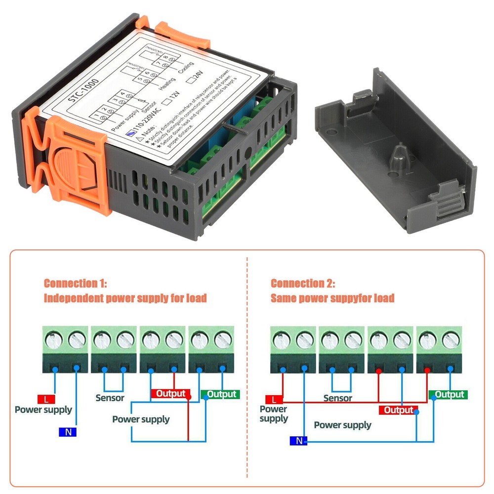 Digital Temperature Controller STC-1000 Thermostat w/ NTC Sensor AC 110V 220V