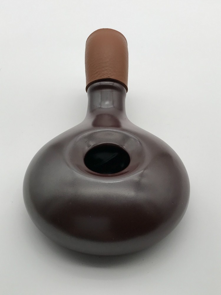 Nuvo Eco Ceramic Coffee Bean Roaster Brown Leather Strap Handle Korea