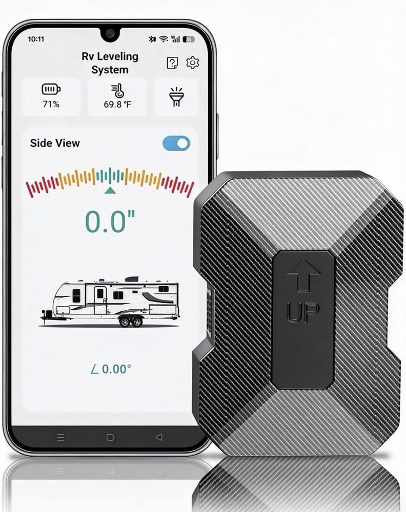 Wireless RV Leveling System - User-Friendly Phone App With Real-Time Precise Lev