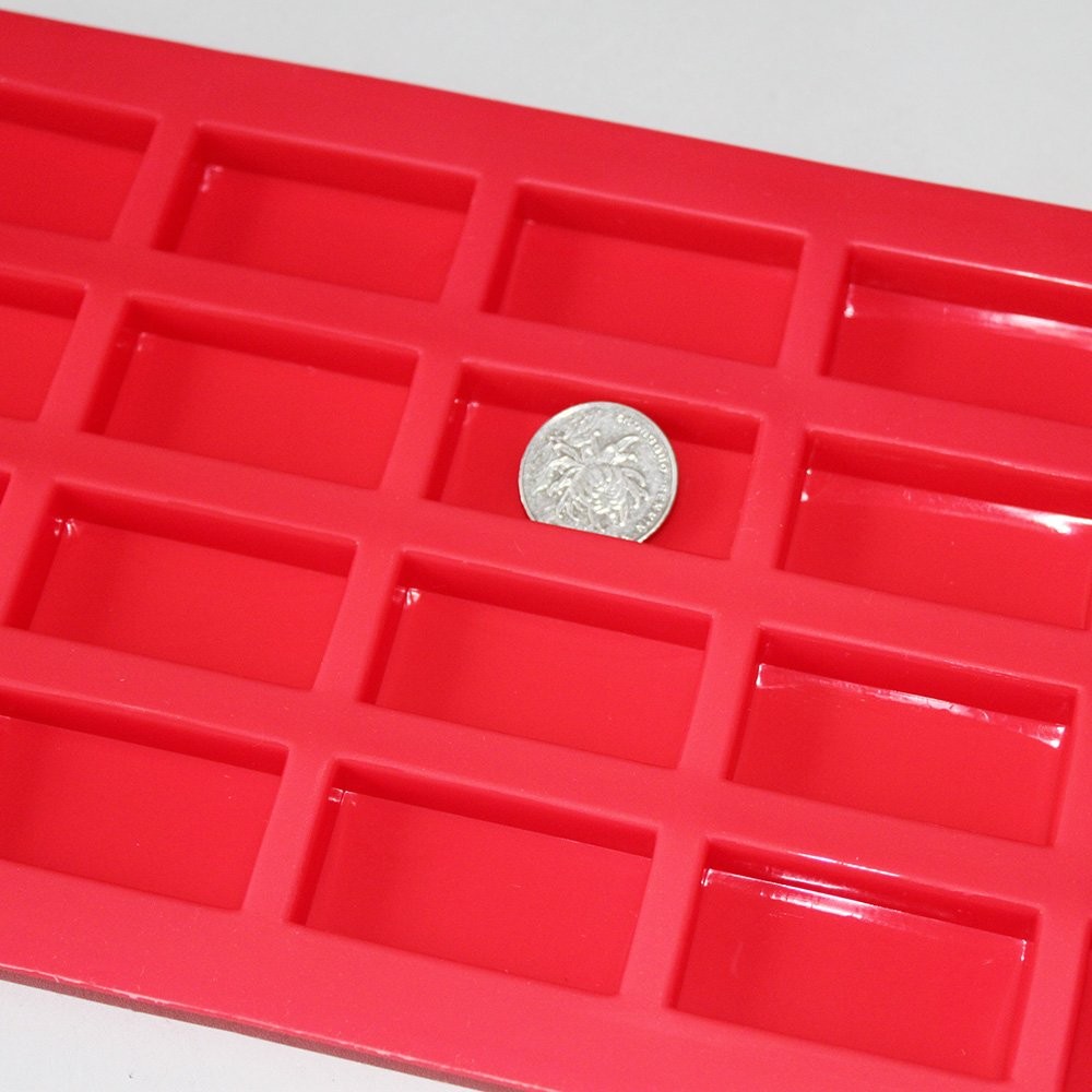 Rectangular Mini Guest Soap Chocolate Candy Mold Sample Soap Silicone Mold 20cav