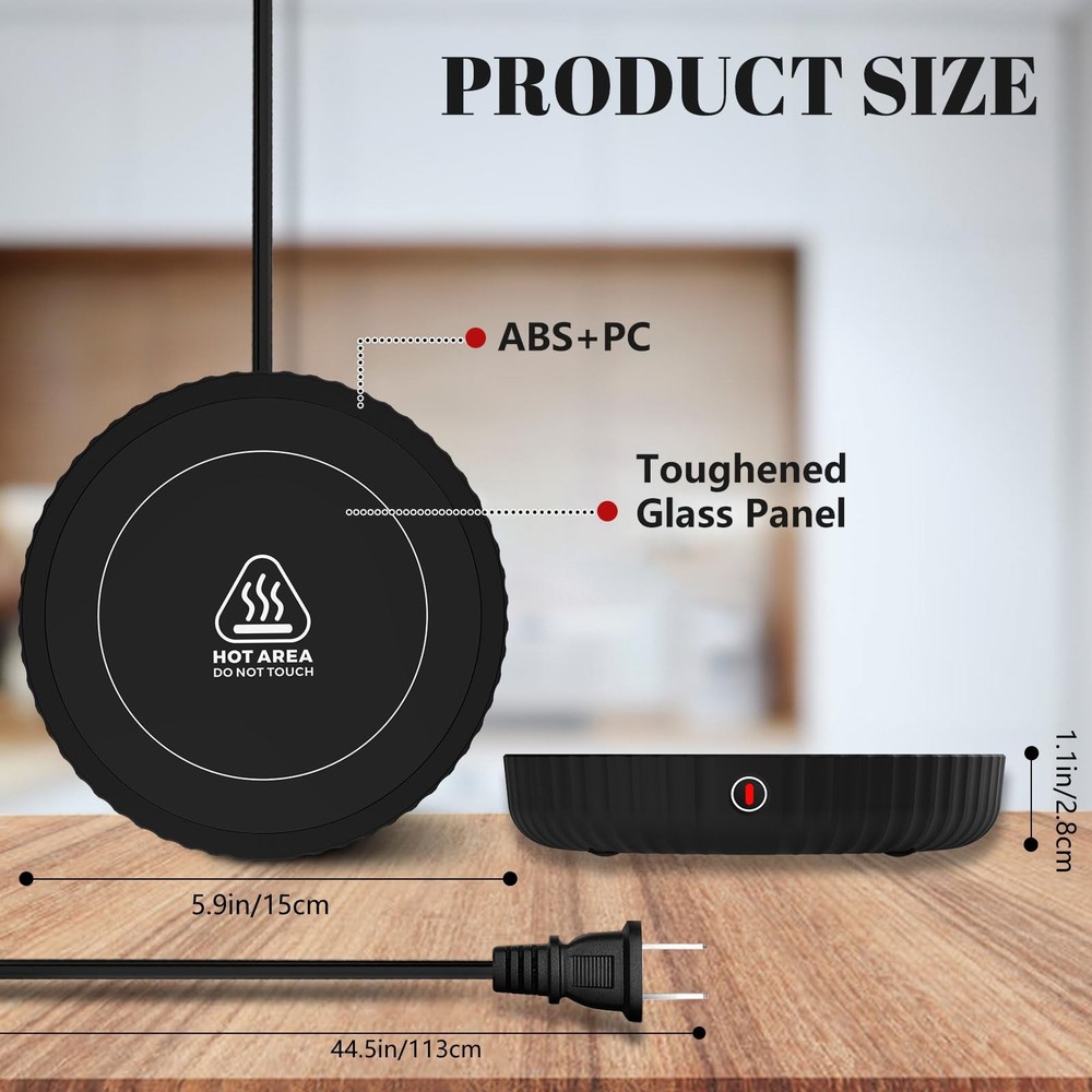 Mug Warmer, Coffee Warmer with Three Temperature Medium, G-black