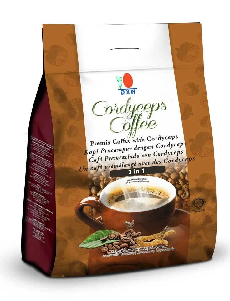 DXN Cordyceps Coffee 3 in 1 With Ganoderma Extract (Pack of 3)