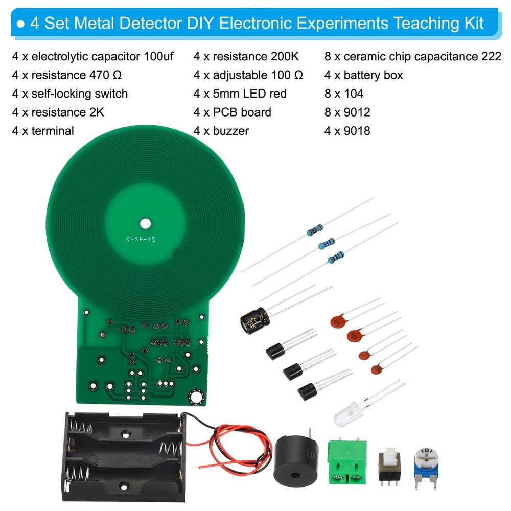 Soldering Practice Board, 4 Set Electronics Kit Prototype PCB Board DIY Weldi...