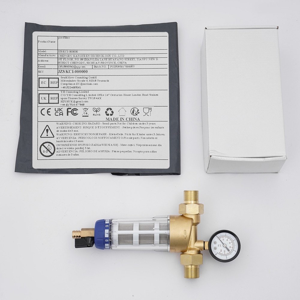 Hot Water Filter 3/4" Home Reusable Sediment Water Filter Spin Down Mesh System