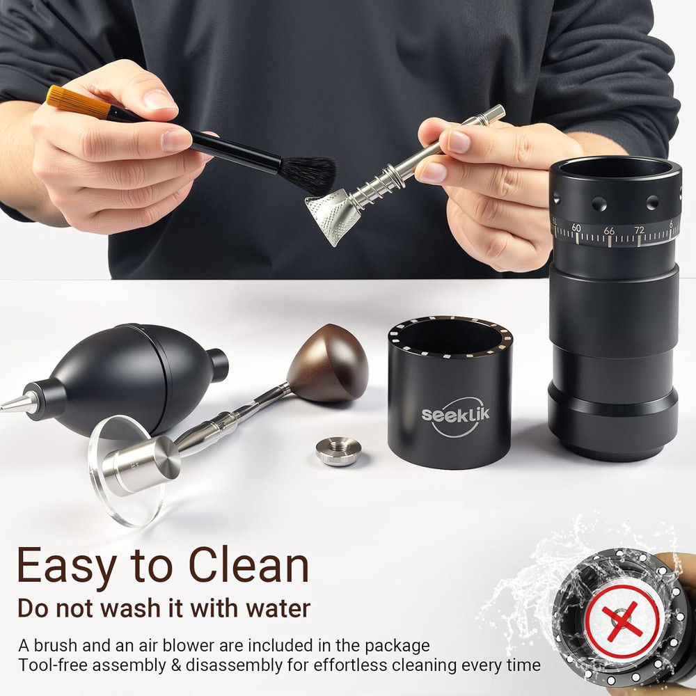 Manual Coffee Grinder with Numerical External Adjustable Setting Stainless Steel