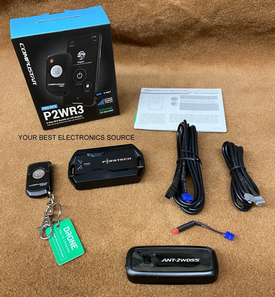 NEW Firstech/Compustar RFX-P2WR3-SS 2-Way Remote Kit with DRONE LTE Module