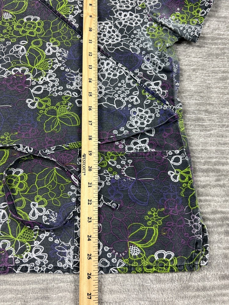 Restop Scrub Top Womens Medium Multicolor Shortsleeve Cotton Blend