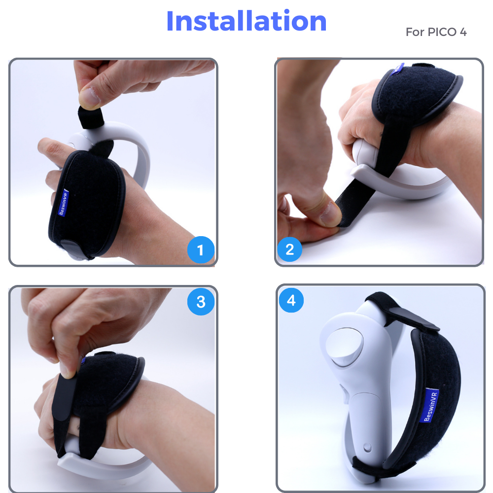 BeswinVR G2- Controller Grips Knuckle Strap for PICO 4 and PICO 4 PRO
